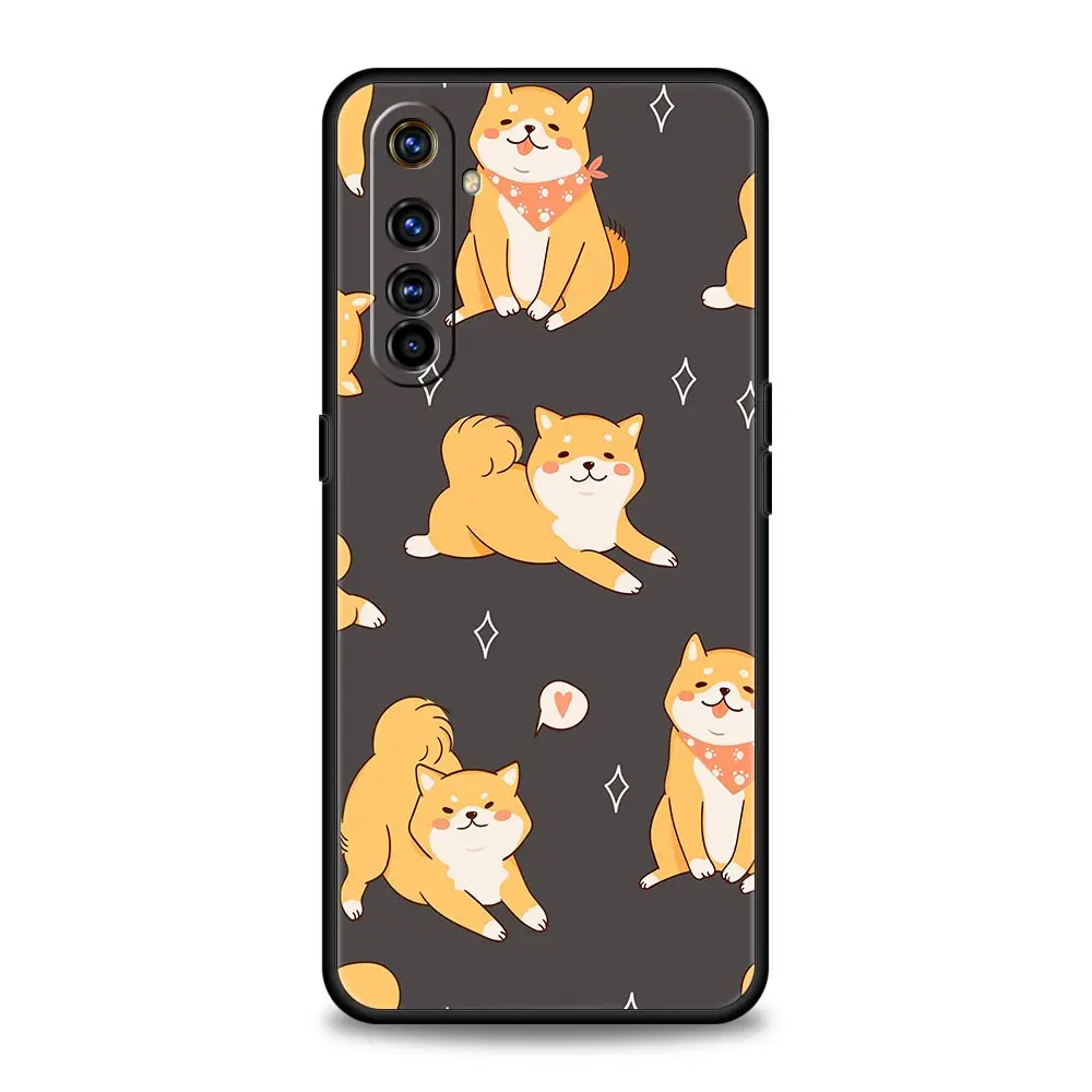 Shiba Inu Dog Design Soft Black Phone Case