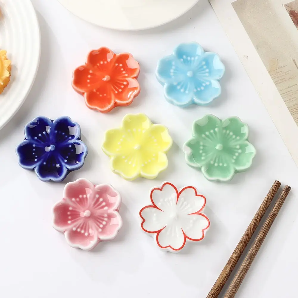 QNBHR Cherry Blossom Ceramic Chopsticks Holder Home Decoration Japanese - View #6