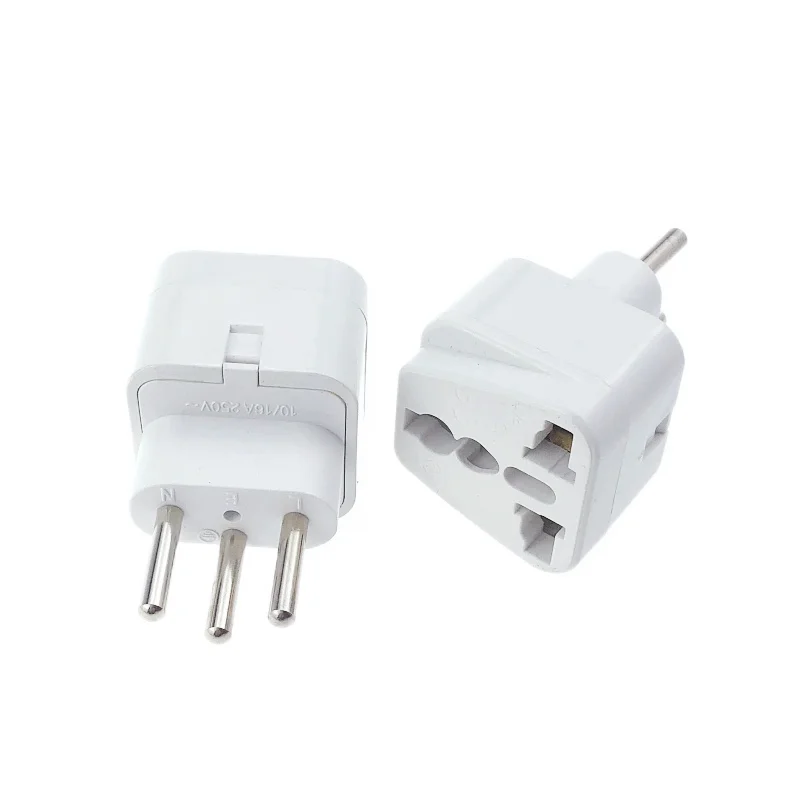 3pin Brazil AC Power Plug UK/US/EU To Brazil Brasil Socket Travel Power Adapter Plug 3 Pin Converter Type N 2 in 1 plug adapter