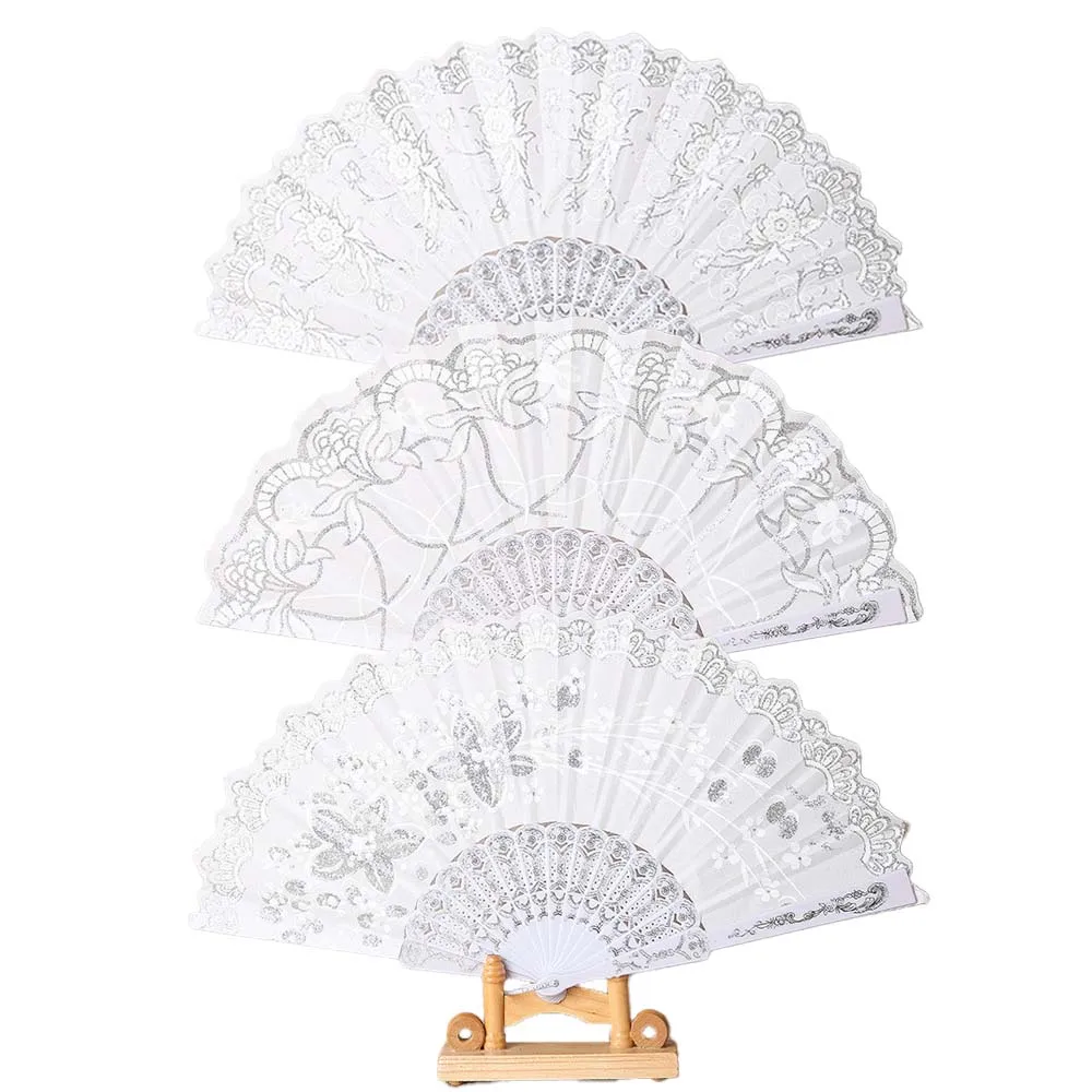 Spanish Glitter Foldable Dance Hand Fans Flowers Home Decoration folding fan