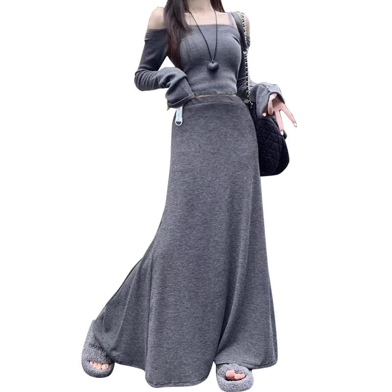 Spring Maternity Belly Skirts Adjustable Waist Long Loose Pregnancy Fishtail Skirt Floor-length Pregnant Woman Trumpet
