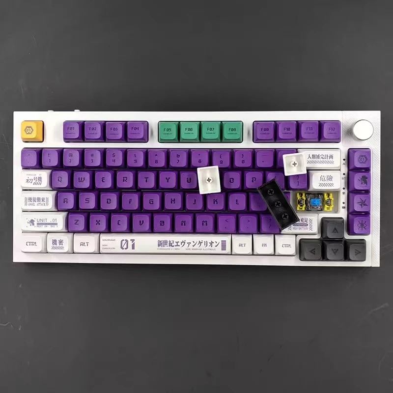 Desenhos Animados Little Otter Keycaps Anime Eva Keycaps Sublimação de Dye Pbt Keycap Teclado Mecânico para mx Switch Perfil Xda 134 Chaves - Imagem 5