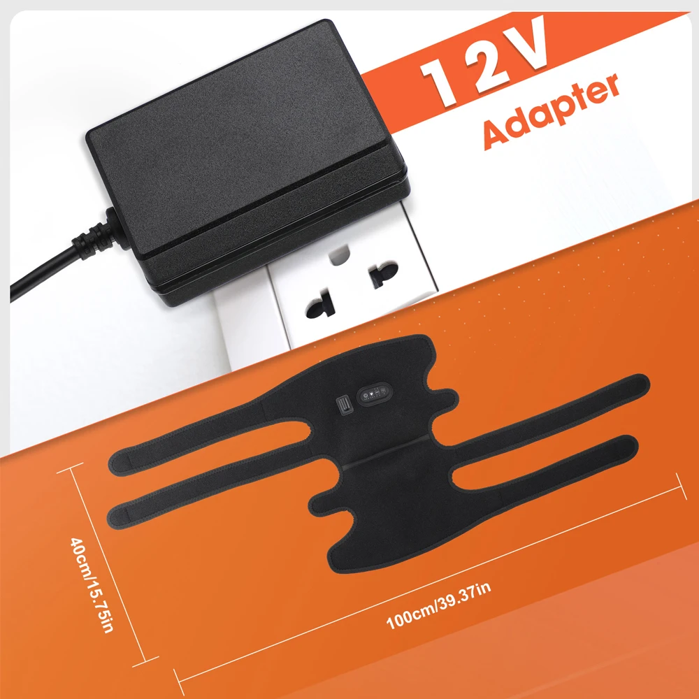 Upgrade Electric Heating Knee Pad Extra-Large Hot Compress Heated Vibration Leg Knee Massager For Arthritis Joint Physiotherapy