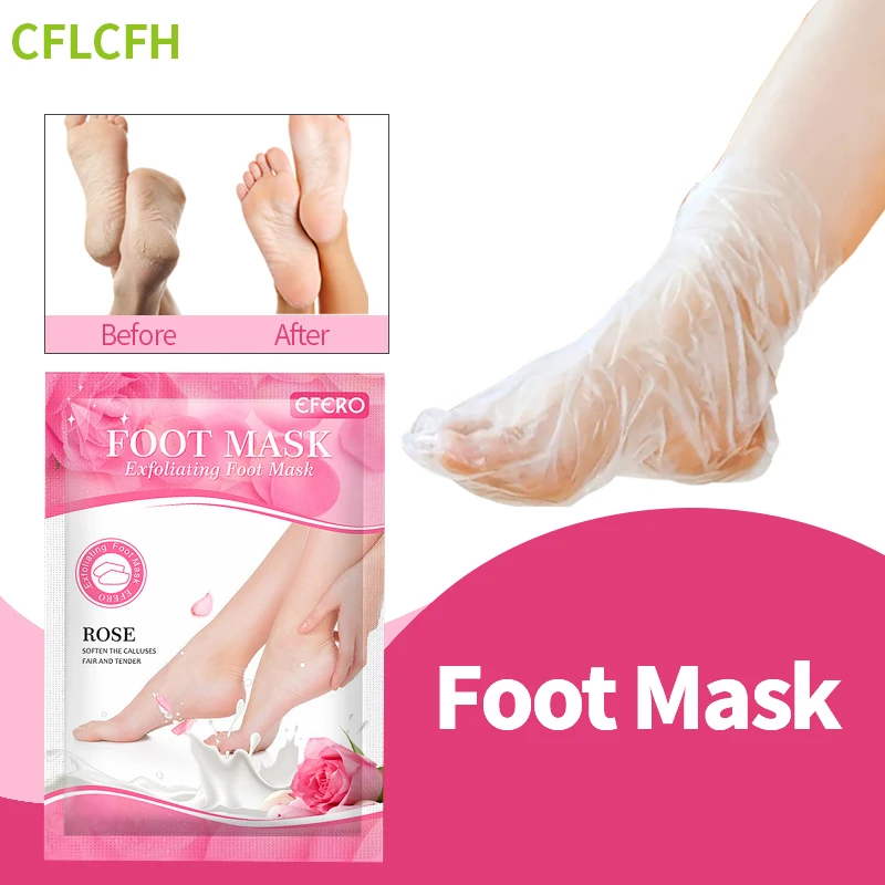 

Exfoliating Foot Rose Mask Spa Pedicure Scrub Socks Anti Drying Cracking Feet Moisturizing Mask Heel Peeling Dead Skin Remover