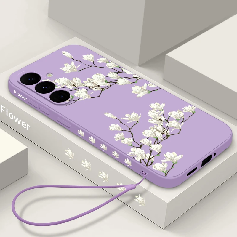 Magnolia Blossom Silicone Phone Case