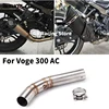 Slip On For Voge 300 AC Motorcycle Exhaust Muffler Modify Escape Moto Stainless Steel Middle Link Pipe Connect 51mm Muffler