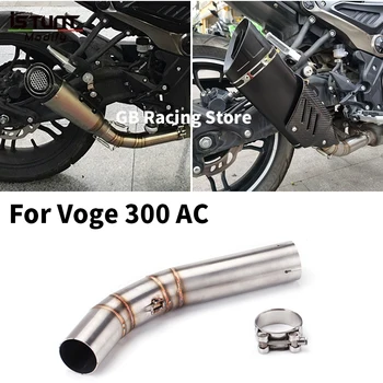 Slip On For Voge 300 AC Motorcycle Exhaust Muffler Modify Escape Moto Stainless Steel Middle Link Pipe Connect 51mm Muffler