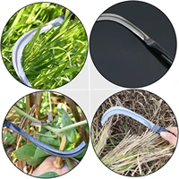 Mowing 2pcs Fierce Steel Willow Leaf Sickle Farming Sickle Harvest Garden Weeding Fork Gardening Hand Tool Sickle Garden Tool Ha 2