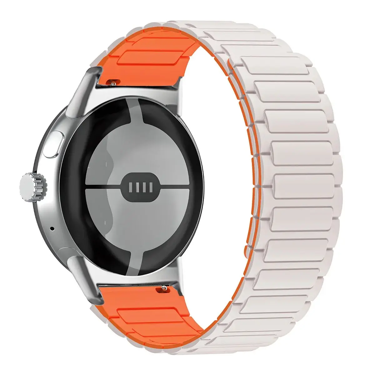 Magnetic Silicone Sport Replacement Strap Bracelet, 45mm/41mm,