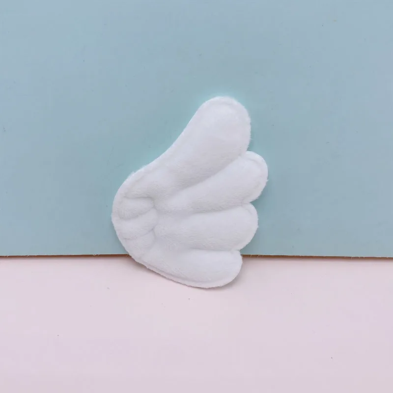 40pcs 5*6cm zwei Seiten Filz Engel Flügel gepolsterte Applikationen für Kleidung Hut Näh zubehör DIY Kopf bedeckung Haars pange Bogen Dekor Patches – Detail 7