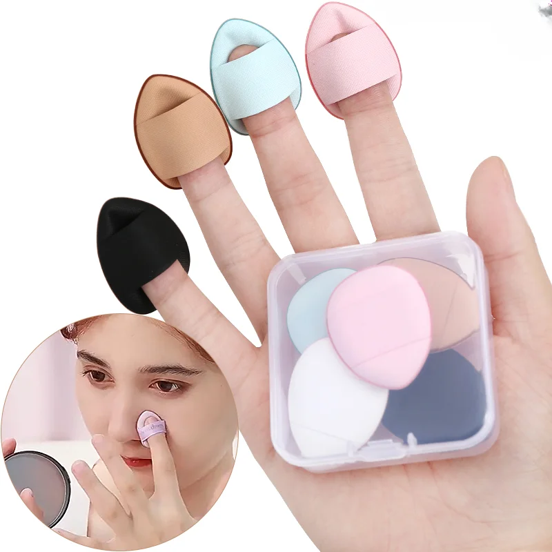 

Mini Finger Puff Set 50pcs Makeup Sponge Face Concealer Foundation Detail Puff Professional Cosmetic Cushion Puff Makeup Tool