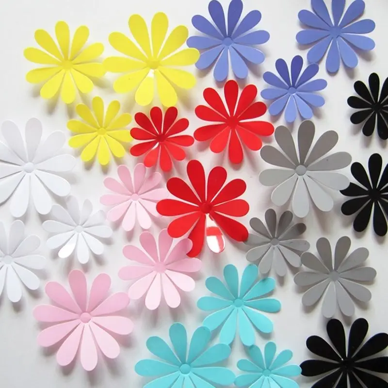 

3D Flower Decoration Bedroom Wedding Room Birthday Festival Background Wall Decal Removable Stickers Decor Self-adhesive Set