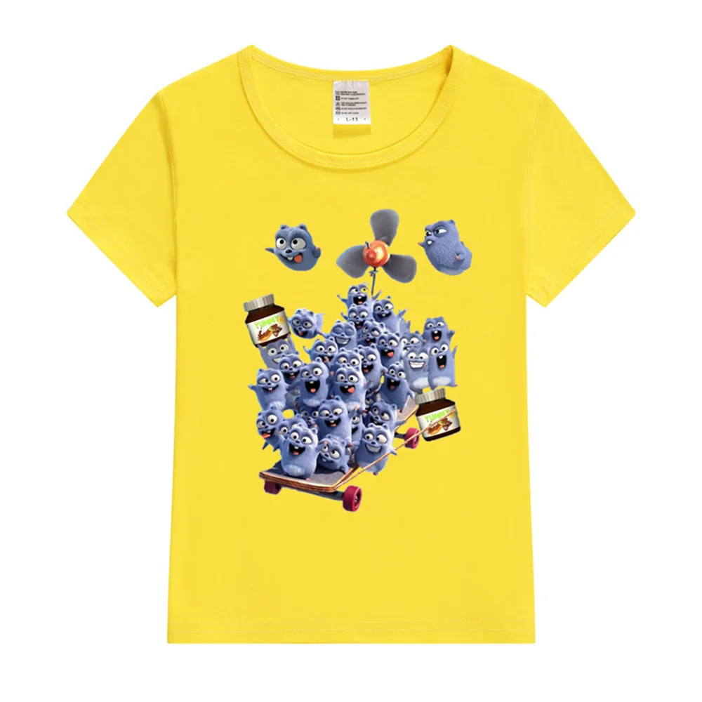 2024 New Happy Lemmings Tabodi and Grizzy Kids T-Shirt Cute Casual Tshirt Streetwear Baby T-shirt Boys Clothes Girls Top Tees 5