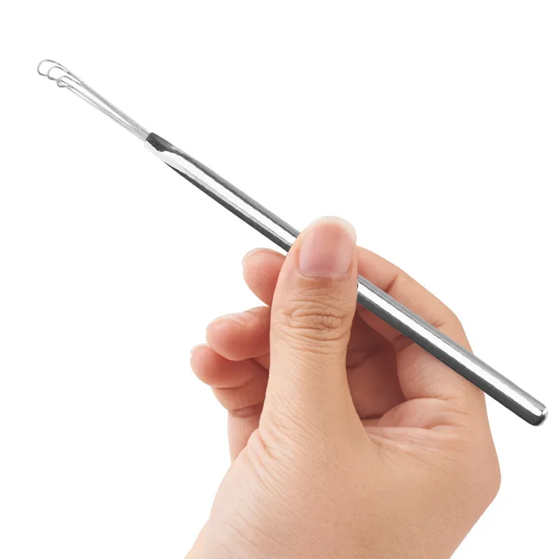 

1 Pc Ear Tools Stainless Steel Silver Earpick Wax Remover Curette Cleaner Health Care Tools Ear Pick Handle Design