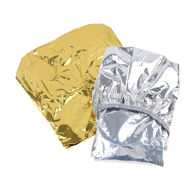 Shower Cap Hair Dye Cap 1Pcs Ladies Thermal Insulation Aluminum Foil Stretch for Hair Salon