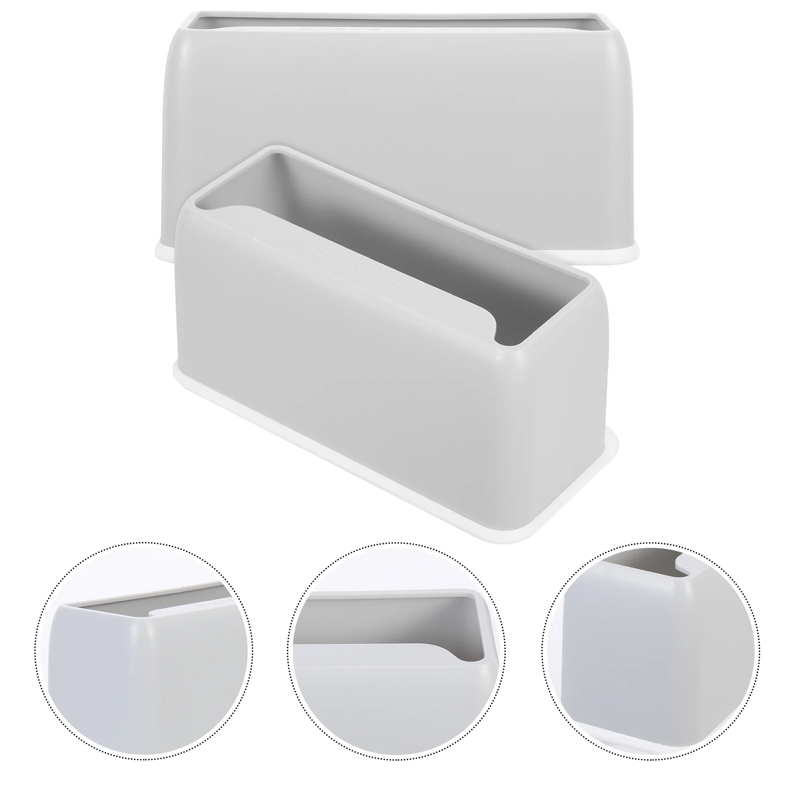 

2 Pcs Household Scooper Holder Cat Litter Base Pets Stands Holders Metal Plastic
