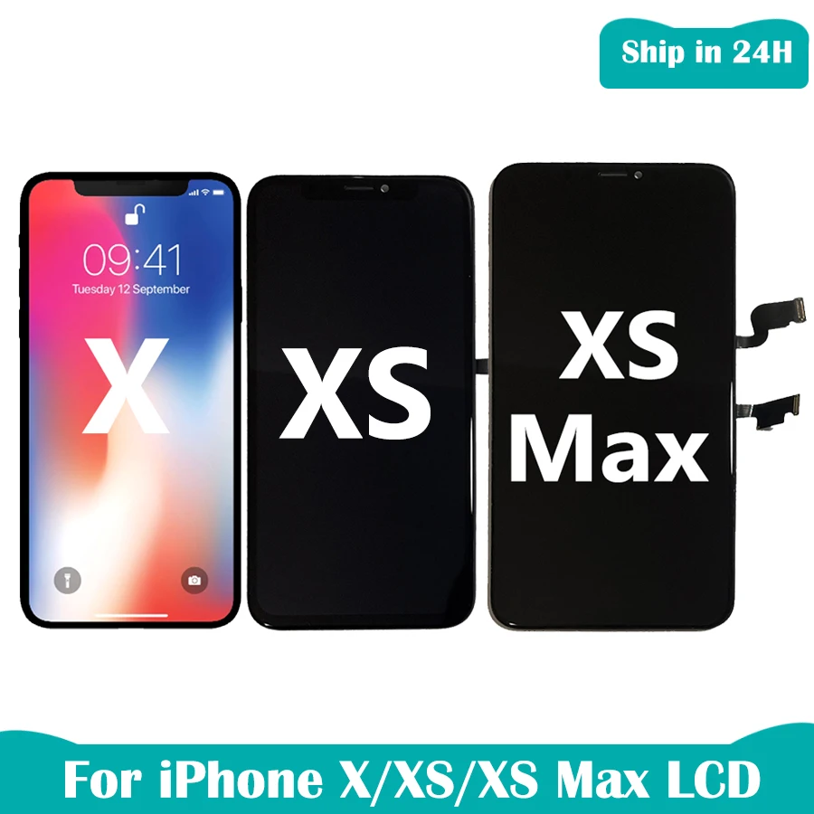 Incell For iPhone X XS XR XS MAX LCD Display Touch Screen With 3D Touch Digitizer Assembly No Dead Pixel Replacement