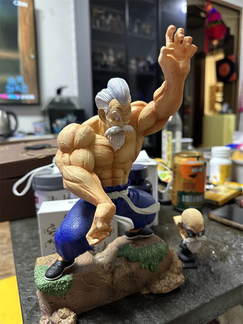 

25cm Dragon Ball Figures Master Roshi Muscle Action Figures Kamehameha Anime Pvc Model Collection Toys Desktop Decoration Gifts