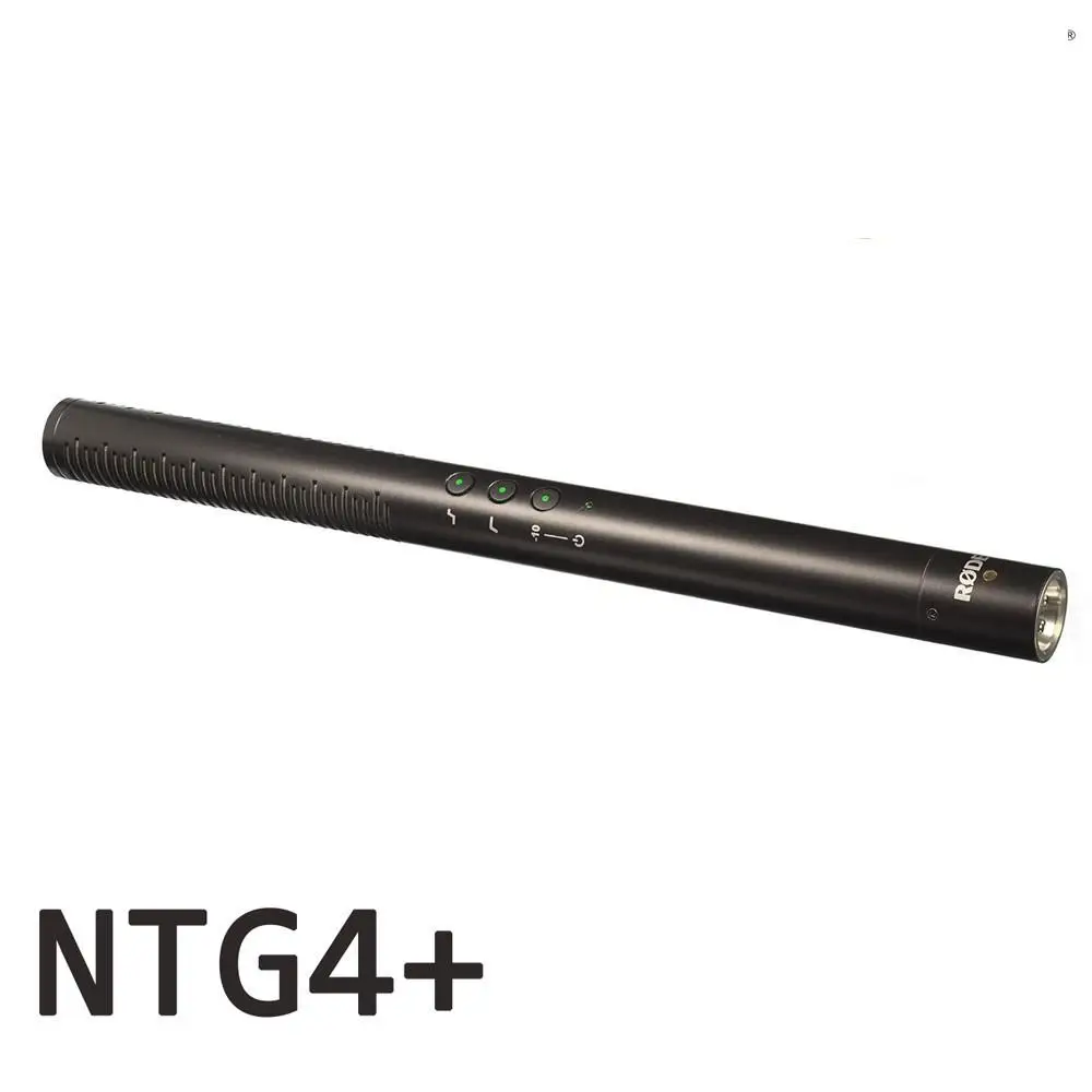 RODE-NTG4 + Plus 디지털 스위치 카메라 샷건 마이크, 저소음 바닥, 고감도 내장 배터리