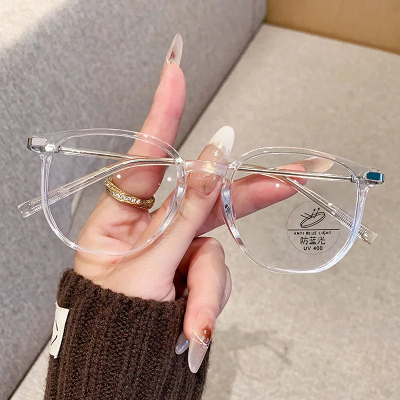 새로운 트렌디한 타원형 블루라이트 차단 안경테 남녀 모두에게 적합합니다. 운전용 안경8110