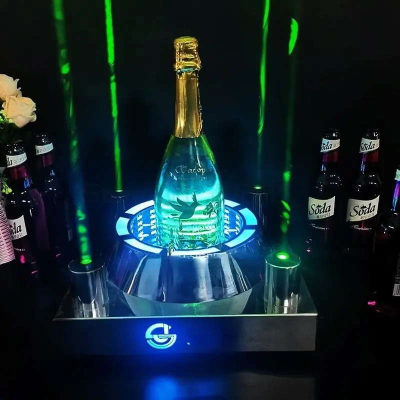 LED Rechargeable Champagne Bottle Presenter Imperial Crown Shape Growing  Cocktail Wine Whisky Bottle Holder For NightClub Party - AliExpress