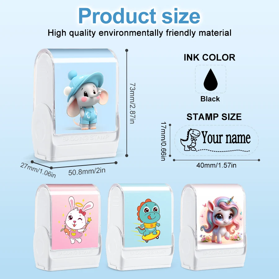 Name Stamp Set Name Stamp Rubber Stamp Kit Rubber Stamp