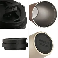 500ml Insulated Travel Coffee Cup Double Wall Leak-Proof Thermos Mug Vacuum Stainless Steel Tea Tumbler with Lid and Handle 3