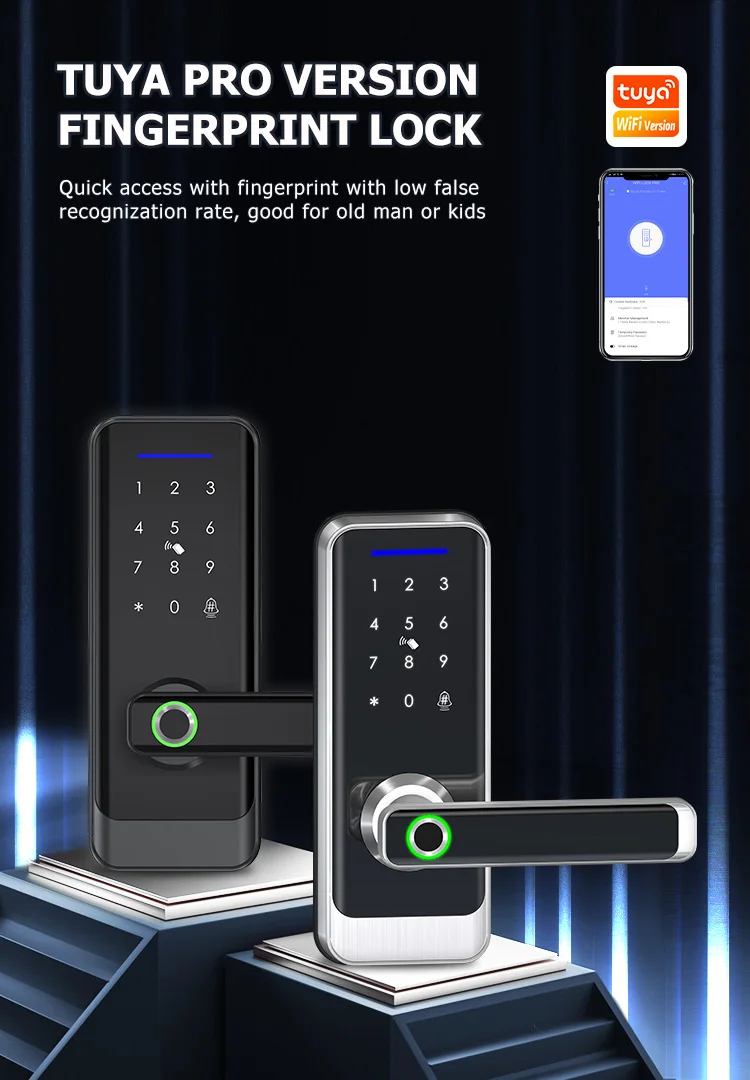 Tuya Wifi Security Protection Waterproof Electronic Gate Remote Control Lock Sma