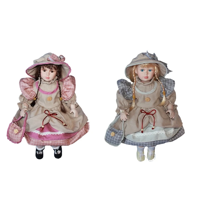 

4XBD Delicate Victorian Dolls Porcelain Princess Reborns Toy Room Centerpieces