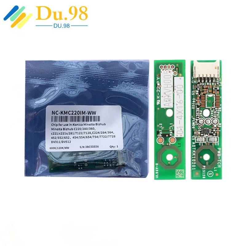 Desenvolvedor de Chip de Reconjunto para Konica Minolta C220 C280 C360 C7722 C224 C284 C364 C454 C554 C452 C552 C652 C7728 4x Dv311 Dv512 - Imagem 2