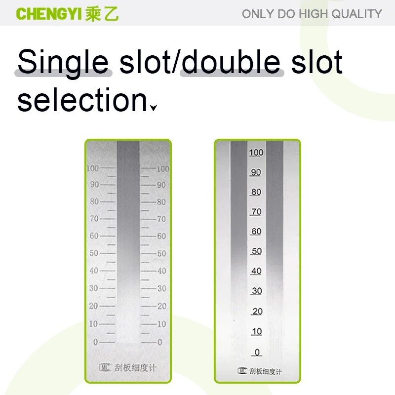 Qxd Single and Double Slot Stainless Steel Scraper Fineness Gauge 0-25/50/100/150Um Paint Particle Fineness Instrument