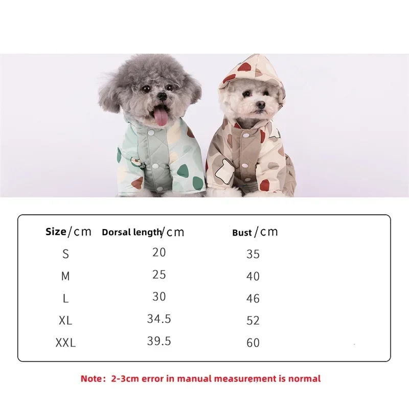 Pet Dog Clothes Super Warm Jacke Full Pack Four Legs Cute Thickened Dog Teddy Bears Cotton Clothes