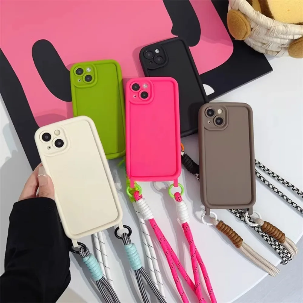 Shockproof Crossbody Lanyard Phone Case with Soft Cover