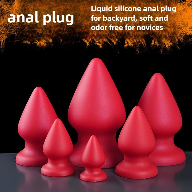 Anal Plug 6 sizes Silicone Suction Cup Adult Sex Toys