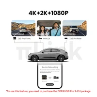 DDPAI 4K Dash Cam Z60 Pro Support Rear and Interior Car Camera SONY STARVIS2 Sensor 24h Parking 5GHz Wi-Fi ADAS GPS 4G Car DVR - Image 4