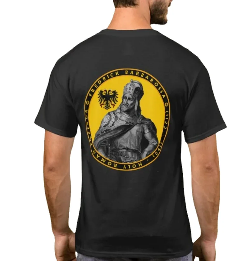 Holy Roman Empire Emperor Fredrick Barbarossa Portrait Seal T-Shirt. Summer Cotton Short Sleeve O-Neck Mens T Shirt New S-3XL