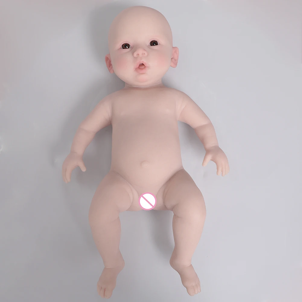 U-charmmore 47cm 3KG Girl Full Silicone Reborn Baby Silicone Reborn Doll Full Body Silicone Girl Real Newborn Baby Kid's Gift 6