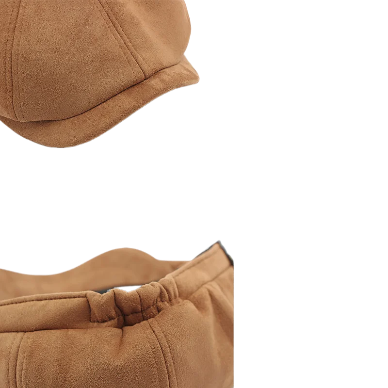 Men Beret Hat Suede Fabric Adjustable Newsboy Hats Cabbie Gatsby Cap Driving Flat Bonnets