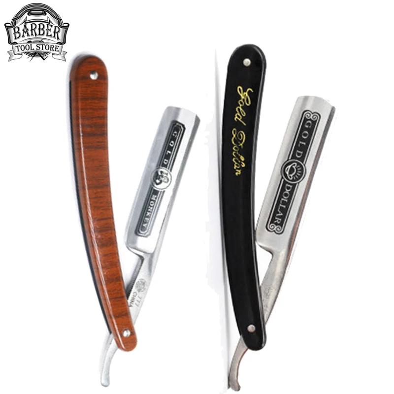 Personalised Wooden Handle Razor Professional Manual Barber Shop Stainless Steel Sharp Haircut Men's Razor Hairdressing Tools Ac silversmith short handle small hammer high carbon steel manual round head professional gold jewelry multipurpose hammer