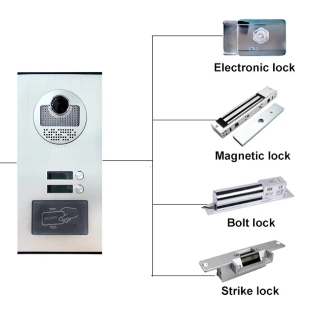 Apartment intercom system 7-inch video doorbell intercom kit aluminum alloy camera can be equipped with 2/3/4 intercom system 6