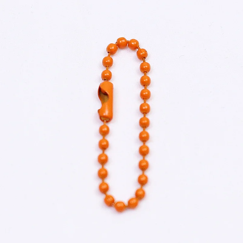 Kurzer 10 cm großer Kugelperlen-Kettenverbinder für Schlüsselanhänger, Schmuckherstellung, Halskette, hängende Armbänder, Puppen, Anhänger, Taschen, Anhänger, Zubehör – Detail 4