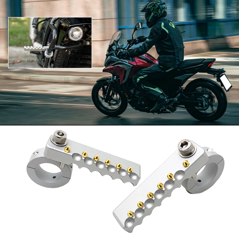 

22-25mm Highway Front Foot Pegs Motorcycle Folding Footrests Clamps Fit For Honda NC750X CB650R CB500X CB400X CMX500 X-ADV750
