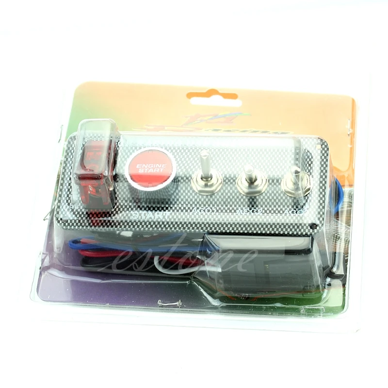 

Y1UB Гоночный автомобиль 12 В Панель переключателя зажигания Кнопка запуска двигателя Светодиодный переключатель