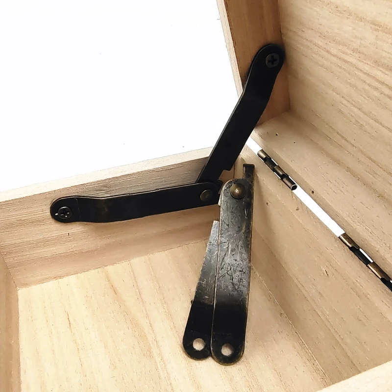 가구 지지 경첩 나무 삼각대, 크기 67mm/82mm/97mm, 골동품 황동 지원, 선물 코너 나무 지지 경첩