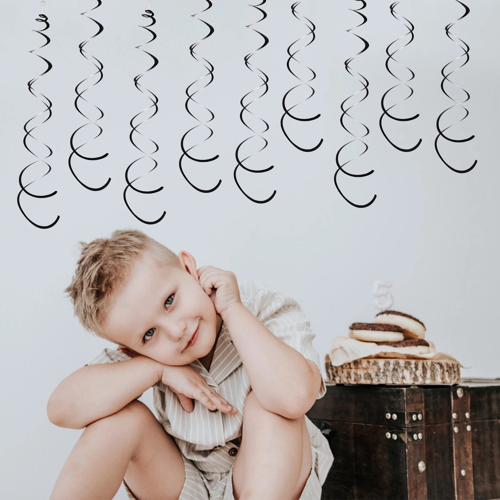 12Pcs Set Hanging Swirls Baby Shower Party Hanging Swirls Decor Hanging Swirl Decorazioni Decorazioni A Soffitto Per La Festa