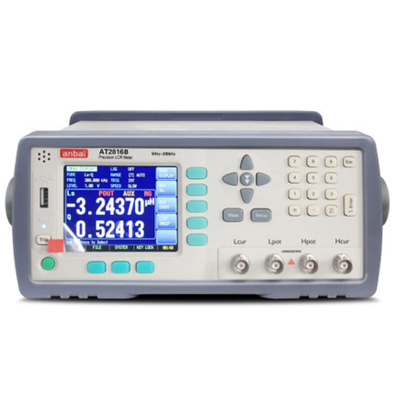 광범위한 주파수 범위(50Hz-200kHz)를 갖춘 중국산 디지털 LCR 미터 모델 AT2816B