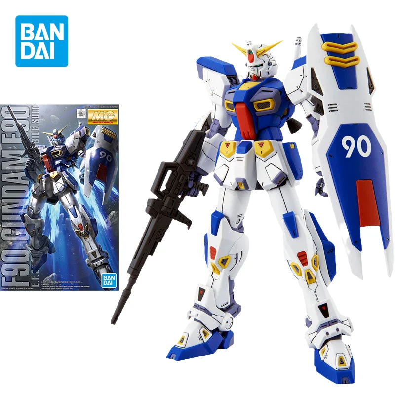

Bandai Gundam Model Kit Anime Figure MG 1/100 F90 Gundam AtoZ PRO JEC Action Figures Ornaments Collectible Toys Gifts for Kids