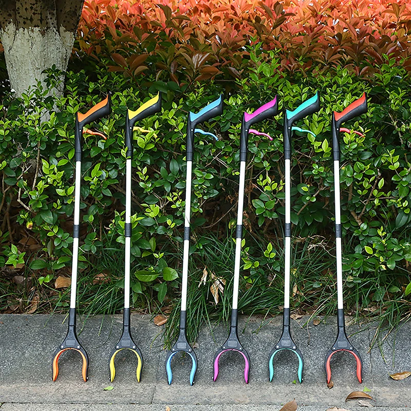 81cm Foldable Litter Clip Portable Long Handle Picker Arm Extender Garden Garbage Grabber Pick Up Tools 4