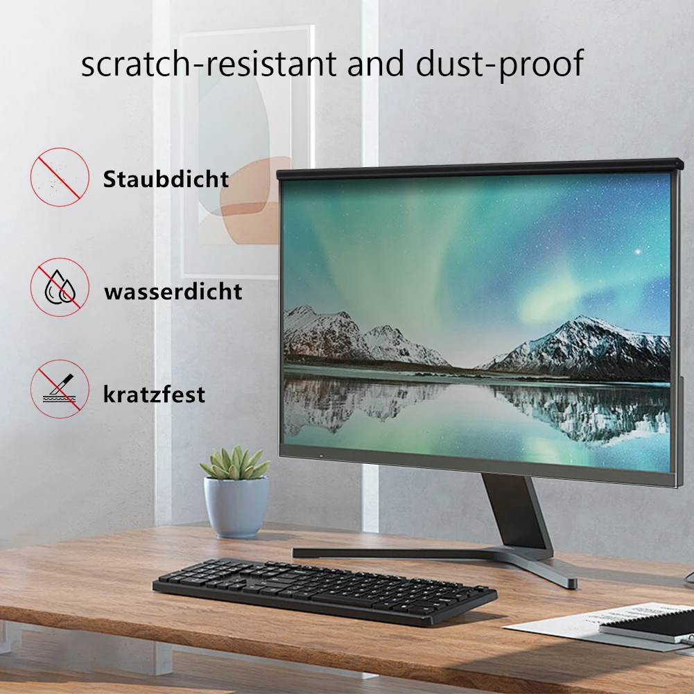 24in Screen Privacy Filter Computer Monitor Privacy Protector Anti-Blue Light Anti-Glare 16:9 Aspect Ratio Monitor Cover