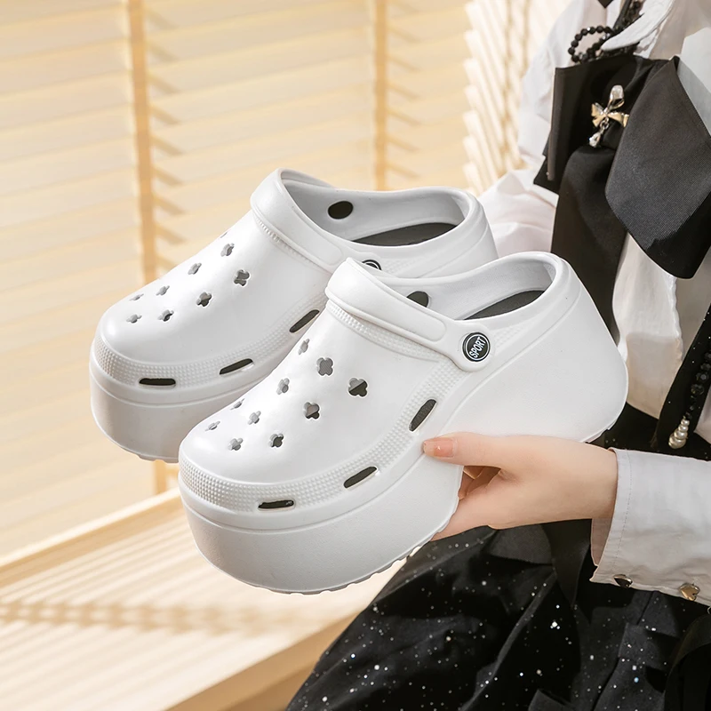Chunky Platform Clogs Shoes for Women Thick Bottom Non Slip Beach Sandals Woman Summer Fashion Wedges EVA Sandals Slippers 4